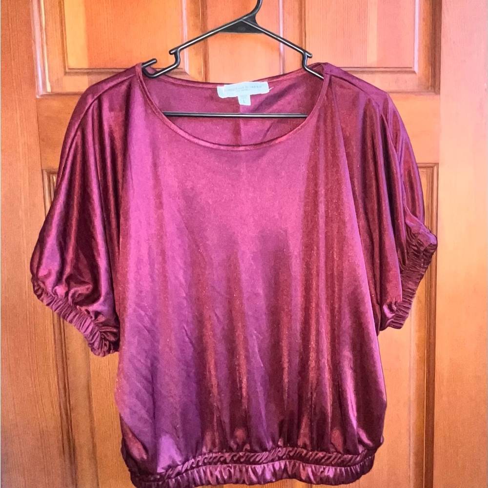 Tempted Hearts Elegant Burgundy Women's Top